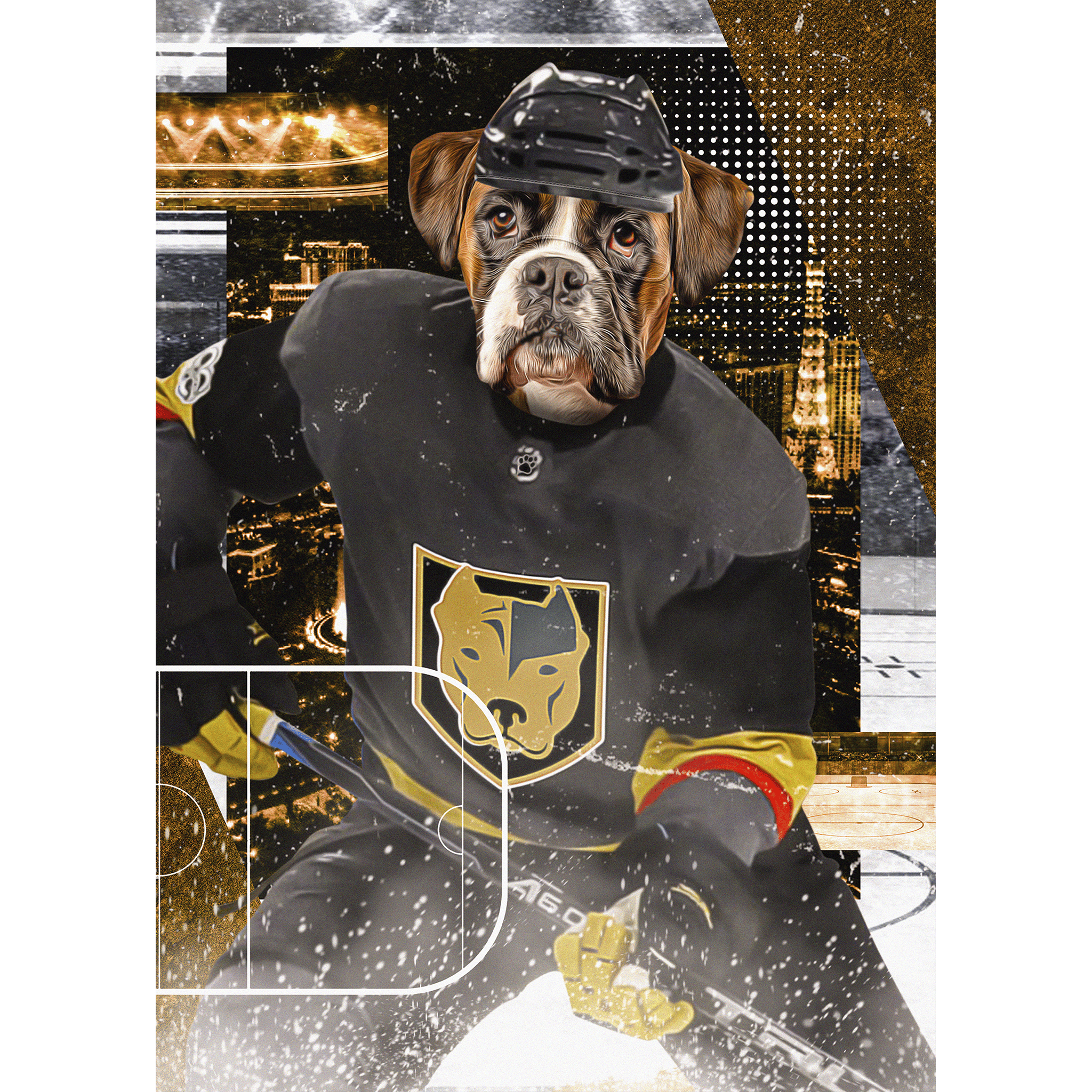 Retrato digital &#39;Las Vegas Doggos Hockey&#39;