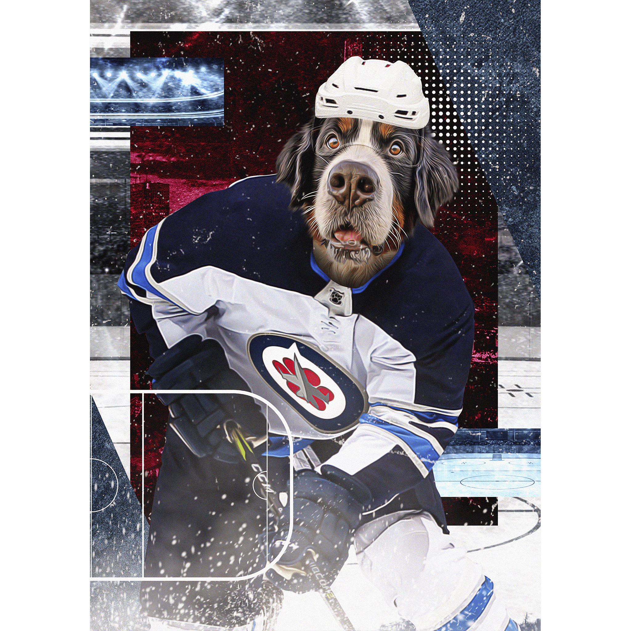 Retrato digital &#39;Winnepeg Doggos Hockey&#39;