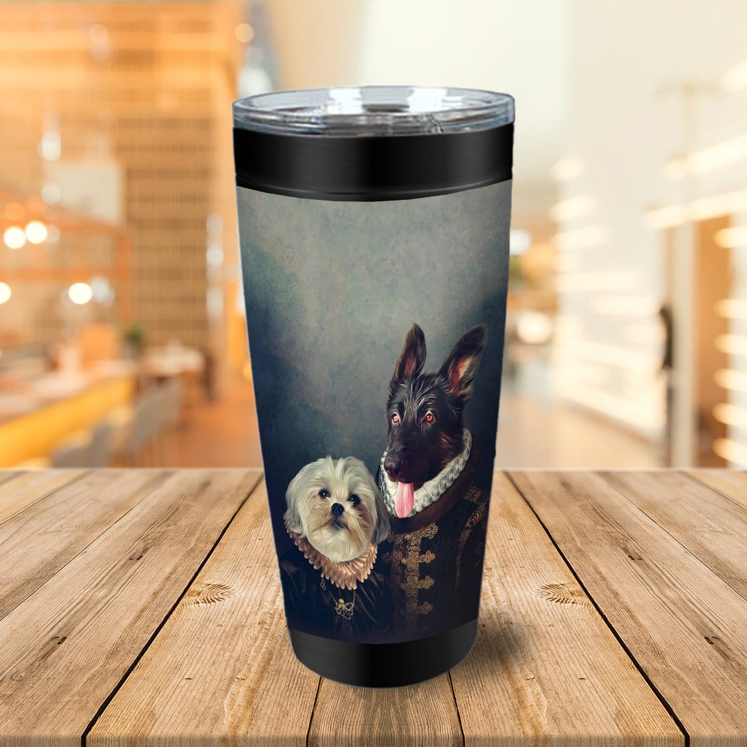 Duque y Duquesa Vaso personalizado para 2 mascotas