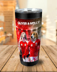 Vaso personalizado para 2 mascotas 'Denmark Doggos'