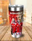 Vaso personalizado para 2 mascotas 'Denmark Doggos'