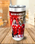 Vaso personalizado para 2 mascotas 'Denmark Doggos'