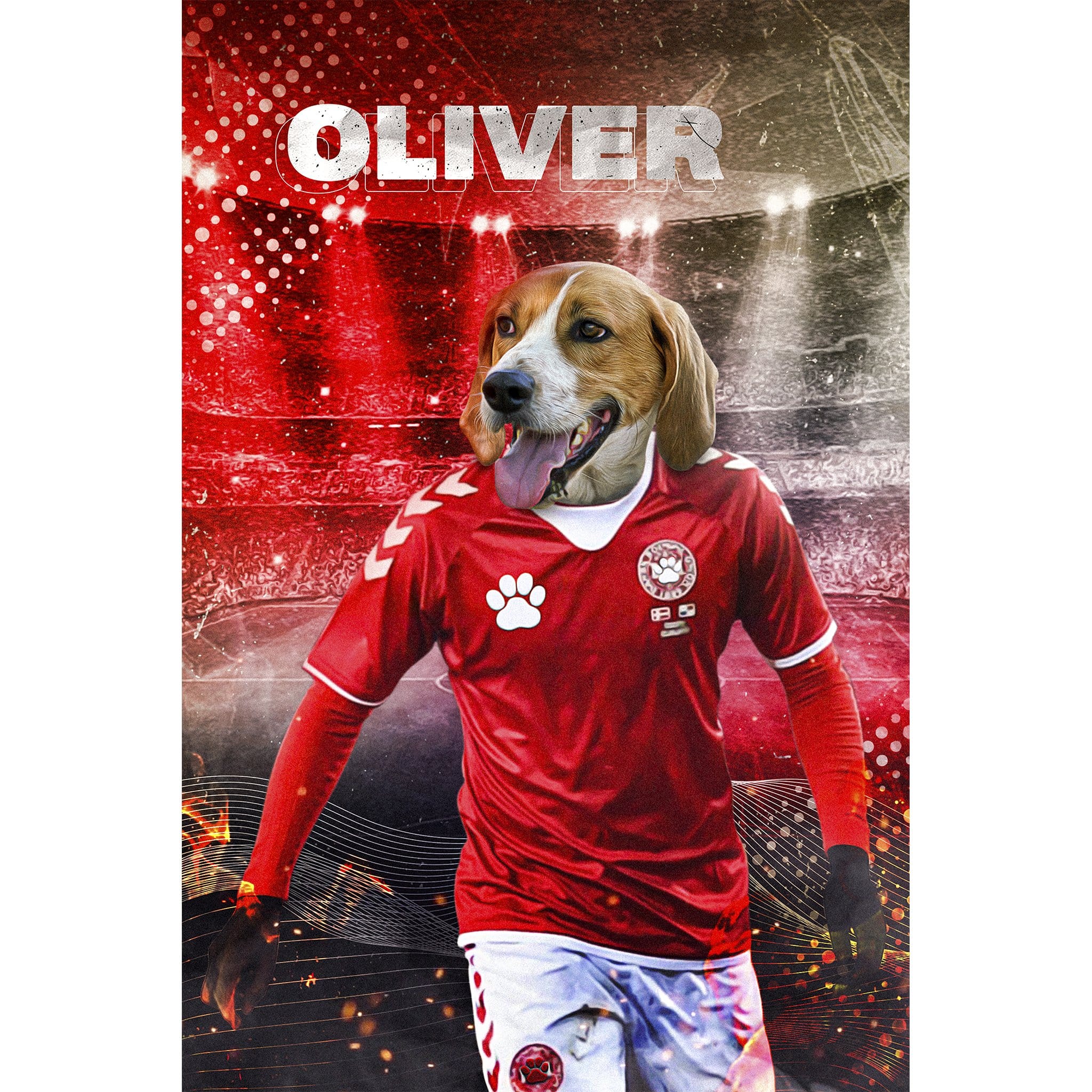 Retrato digital &#39;Dinamarca Doggos Soccer&#39;