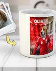 Taza personalizada para mascotas 'Dinamarca Doggos Euro Football'