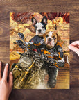 Puzzle personalizado de 2 mascotas 'Dogati Riders'