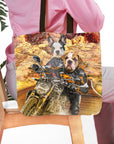 Bolsa Tote Personalizada para 2 Mascotas 'Dogati Riders'