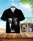 Camisa hawaiana personalizada (The Dogfathers: 1-4 mascotas)