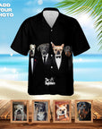 Camisa hawaiana personalizada (The Dogfathers: 1-4 mascotas)