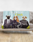 Manta personalizada para 3 mascotas 'DogSchitt's Creek' 