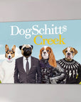 Lienzo personalizado para 4 mascotas 'DogSchitt's Creek'