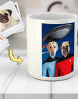 Taza personalizada para 2 mascotas 'Doggo-Trek'