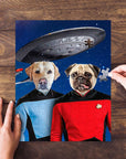 Puzzle personalizado de 2 mascotas 'Doggo-Trek'