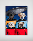 Póster personalizado para 4 mascotas 'Doggo-Trek'