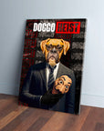 Lienzo personalizado para mascotas 'Doggo Heist'