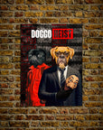 Póster personalizado para 2 mascotas 'Doggo Heist'