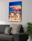 Lienzo personalizado para 2 mascotas 'Doggos Of Chicago'