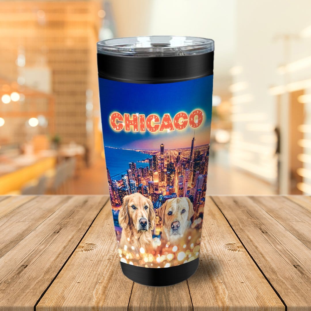 Vaso personalizado para 2 mascotas &#39;Doggos Of Chicago&#39;