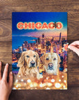 Puzzle personalizado de 2 mascotas 'Doggos of Chicago'