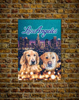 Póster personalizado con 2 mascotas 'Doggos of Los Angeles'