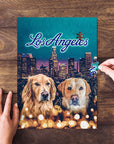 Puzzle personalizado de 2 mascotas 'Doggos de Los Ángeles'