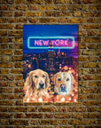 Póster personalizado con 2 mascotas 'Doggos of New York'