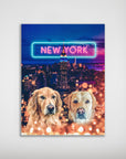 Póster personalizado con 2 mascotas 'Doggos of New York'