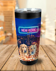 Vaso personalizado para 2 mascotas 'Doggos of New York'