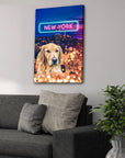 Lienzo personalizado para mascotas 'Doggos of New York'