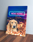 Lienzo personalizado para mascotas 'Doggos of New York'