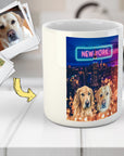 Taza personalizada para 2 mascotas 'Doggos of New York'