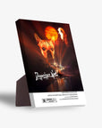 Personalized 'Dogpocalypse Now' standing canvas featuring two pets, a French Bulldog and a Basset Hound, under a fiery orange sky.