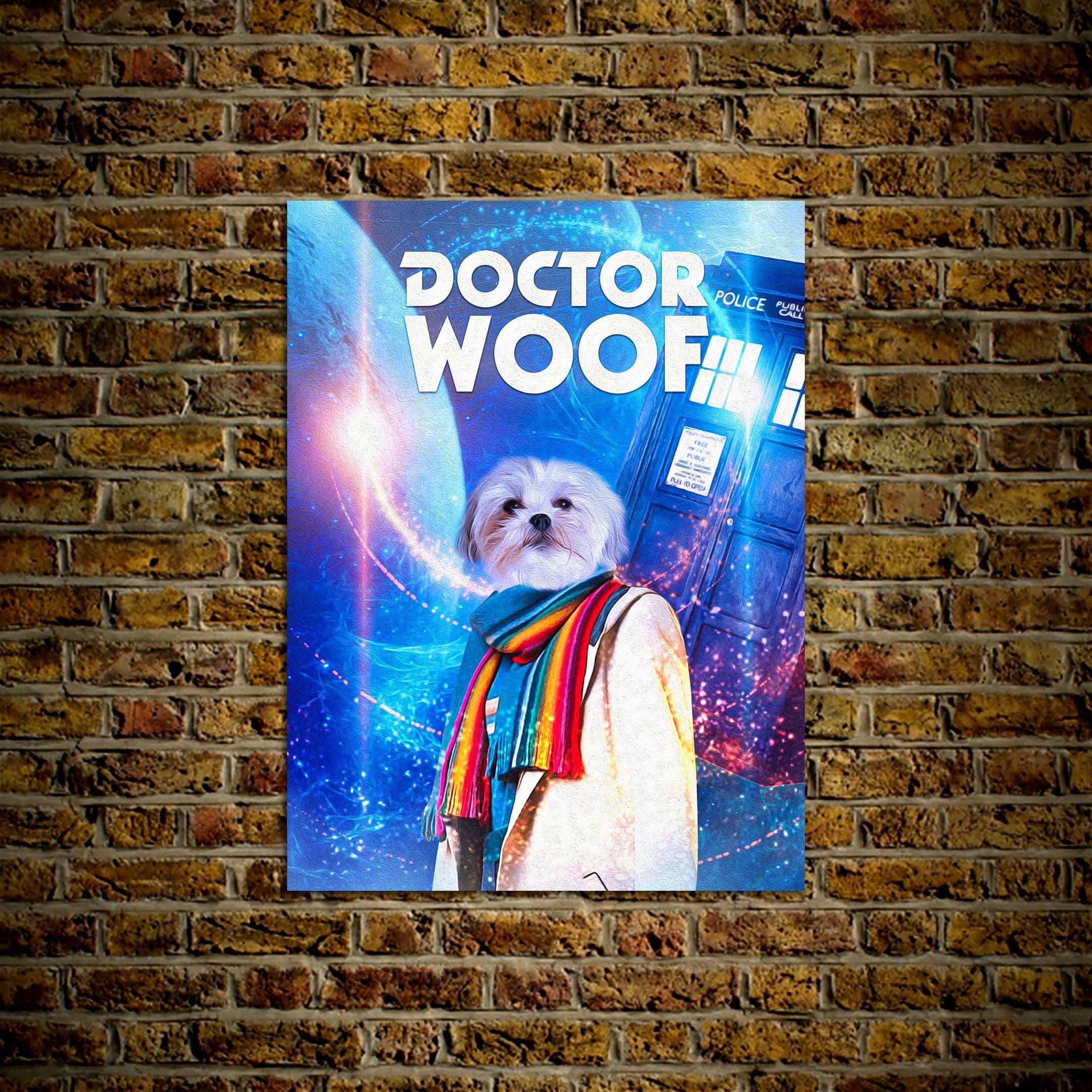 &#39;Dr. Póster Mascota personalizada Woof (hembra)