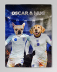 Manta personalizada para 2 mascotas 'England Doggos'