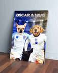 Lienzo personalizado para 2 mascotas 'England Doggos'