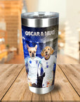 Vaso personalizado para 2 mascotas 'England Doggos'