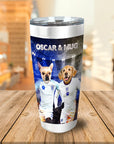 Vaso personalizado para 2 mascotas 'England Doggos'