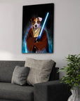 Lienzo personalizado para mascotas 'Doggo-Jedi'