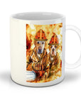 Taza personalizada para 2 mascotas 'Los Bomberos'