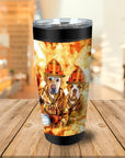 Vaso personalizado para 2 mascotas 'Los Bomberos'