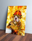 Lienzo personalizado para mascotas 'El Bombero'