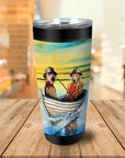 Vaso personalizado para 2 mascotas 'Los Pescadores'