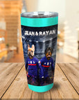 Vaso personalizado para 2 mascotas 'France Doggos'