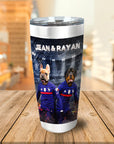 Vaso personalizado para 2 mascotas 'France Doggos'