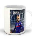 Taza personalizada para mascotas 'France Doggos Soccer'