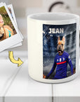 Taza personalizada para mascotas 'France Doggos Soccer'