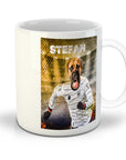 Taza personalizada para mascotas 'Alemania Doggos Soccer'