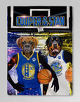 Manta personalizada para 2 mascotas 'Golden State Doggos'