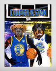 Póster Personalizado para 2 mascotas 'Golden State Doggos'