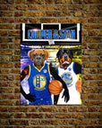 Póster Personalizado para 2 mascotas 'Golden State Doggos'