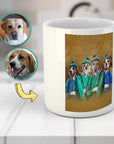 Taza personalizada con 4 mascotas 'Los Golfistas'